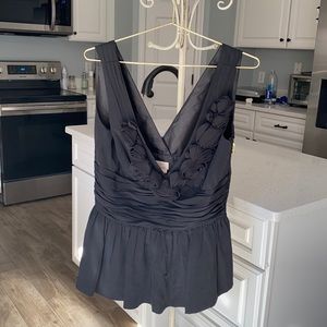 Kate Spade size 8, Black Silk Peplum top